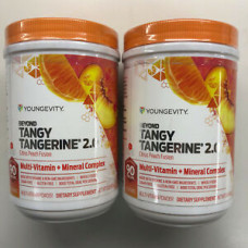 Youngevity Dr. Wallach Beyond Tangy Tangerine BTT 2.0 2 Pack Canisters